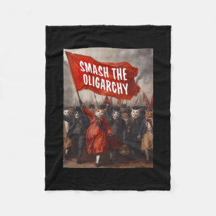 Couverture Polaire Anti Oligarchie - Chat Protestation Pour Hommes Fe