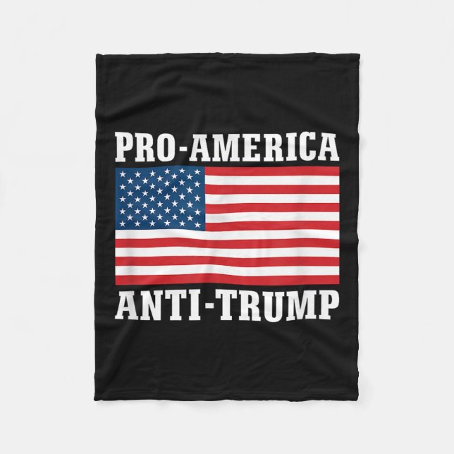 Couverture Polaire Anti-Trump pro-américain (Devant)