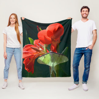 Couverture Polaire "Anticipation de la peinture de mite de Luna de