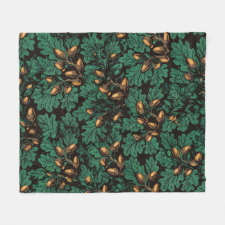 Couverture Polaire Antique Malachite Chêne Glands
