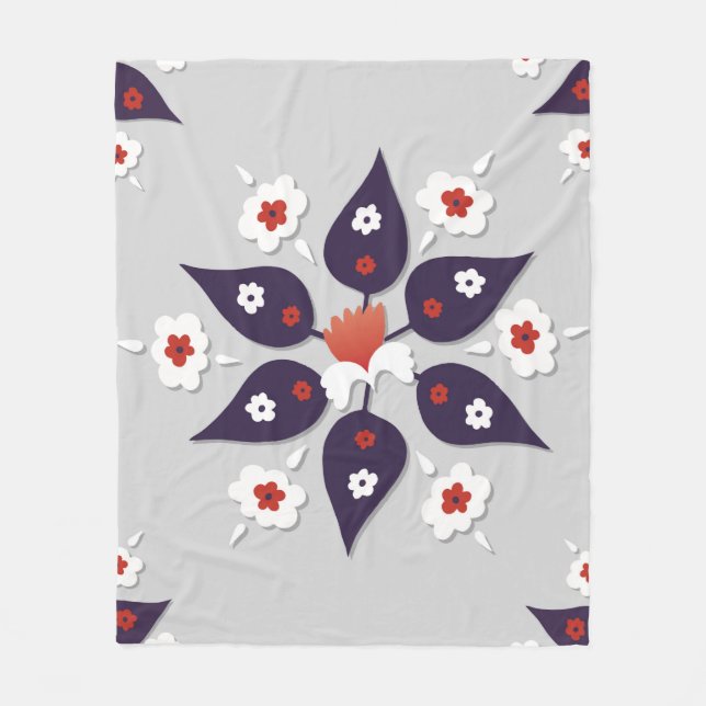 Couverture Polaire Antique ottoman turc design, abstraite (Devant)