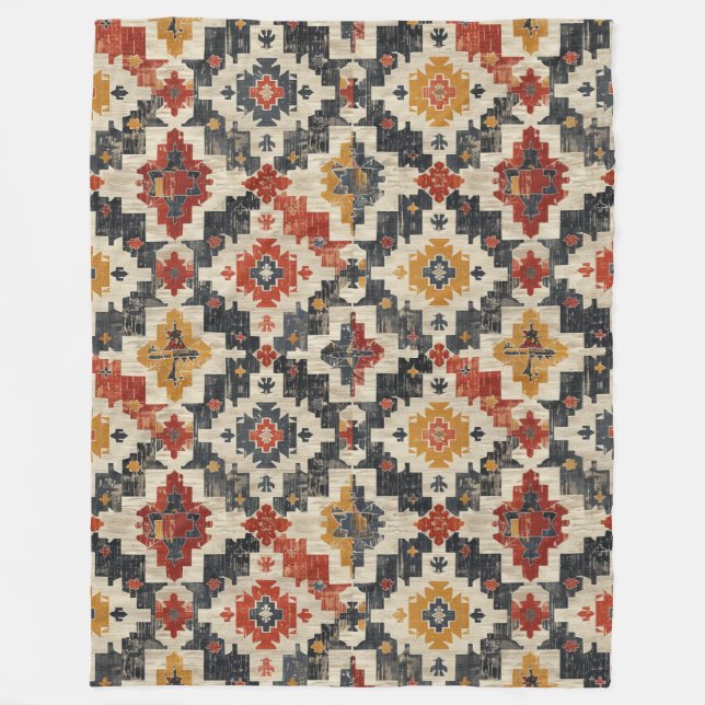 Couverture Polaire Antique turc Aksaray Kilim Imprimer (Devant)