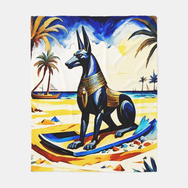 Couverture Polaire Anubis à la plage 105 (Devant)