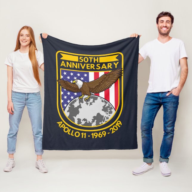 Couverture Polaire Apollo 11 Lune Landing 50e Anniversaire nouveauté (En situation)