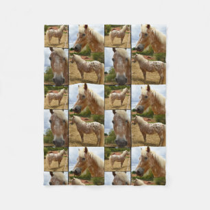 Couverture Polaire Appaloosa Horses Photo Collage, Petit