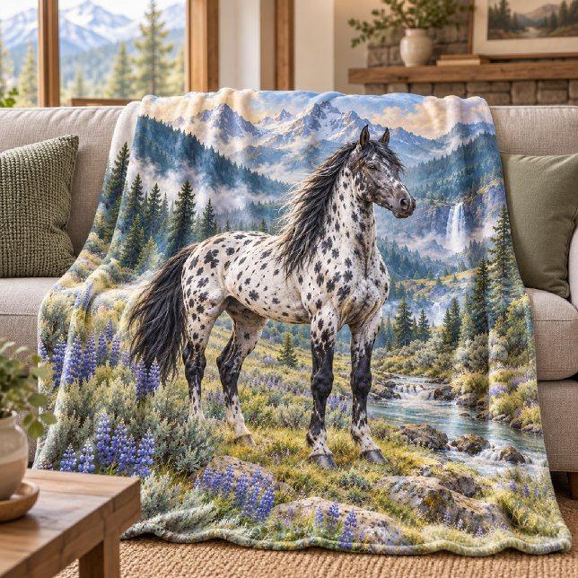 Couverture Polaire Appaloosa Léopard Argent à Spring Valley (Créateur téléchargé)