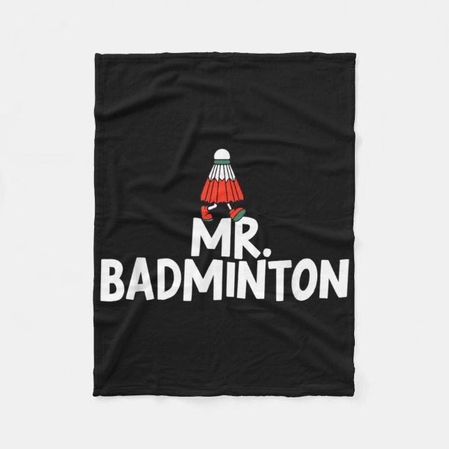 Couverture Polaire Appelez-Moi Mr. Badminton Player Funny Shuttle (Devant)