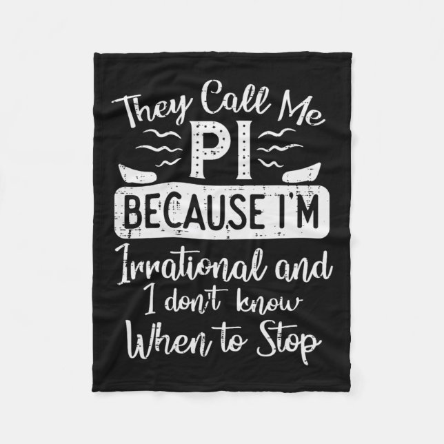Couverture Polaire Appelez-Moi Pi Parce Que Irrationnel Funky Pi Day  (Devant)