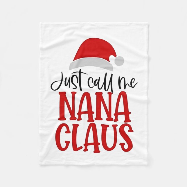Couverture Polaire Appelez-moi simplement Nana Claus, Maman de Noël  (Devant)