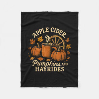Couverture Polaire Apple Cider Pumpkins And Hayrides Cute Fall 