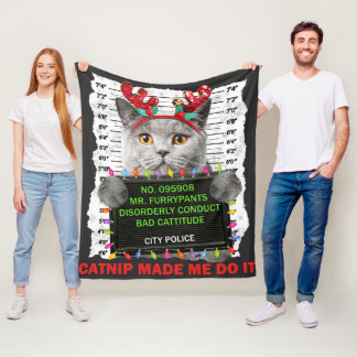 Couverture Polaire Apportez Noël laid pour chat maman chat papa chat