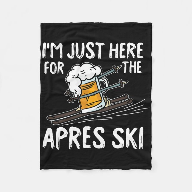Couverture Polaire Apres Ski Funny Skier Hiver Sport Ski Cadeau (Devant)