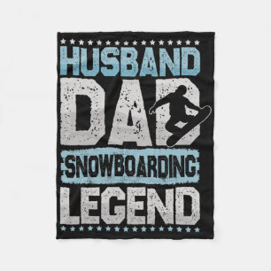 Couverture Polaire Aprés-ski mari papa Snowboard légende Snowboar
