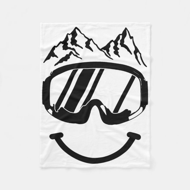 Couverture Polaire Apres Ski Snowboard Snowmobile Funny Ski Snowmo (Devant)