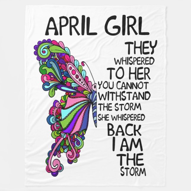 Couverture Polaire April Girl She Whispered (Devant)