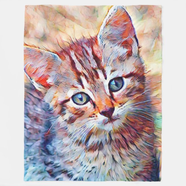 Couverture Polaire aquarell kitten (Devant)