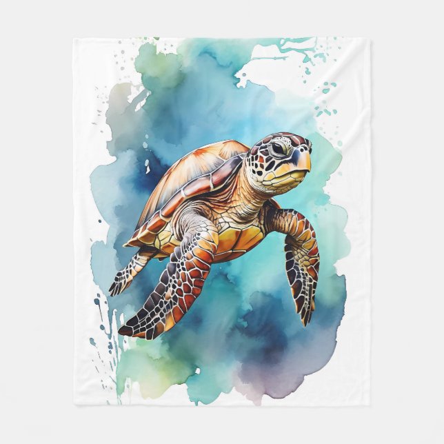 Couverture Polaire Aquarelle (Devant)