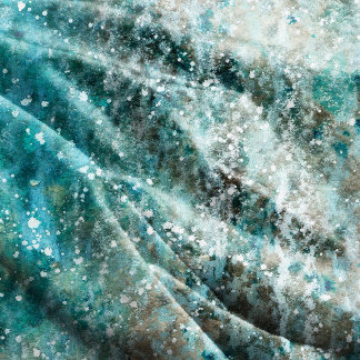 Couverture Polaire Aquarelle Abstraite Aqua Flourish 60"x80"