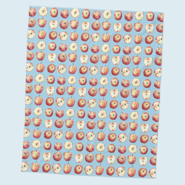 Couverture Polaire Aquarelle Apple (Créateur téléchargé)