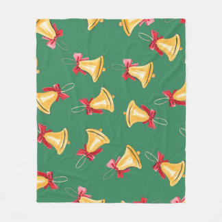 Couverture Polaire Aquarelle Bell Motif Vert sans joint