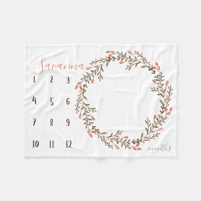 Couverture Polaire Aquarelle Boho - accessoire photo (Devant (Horizontal))