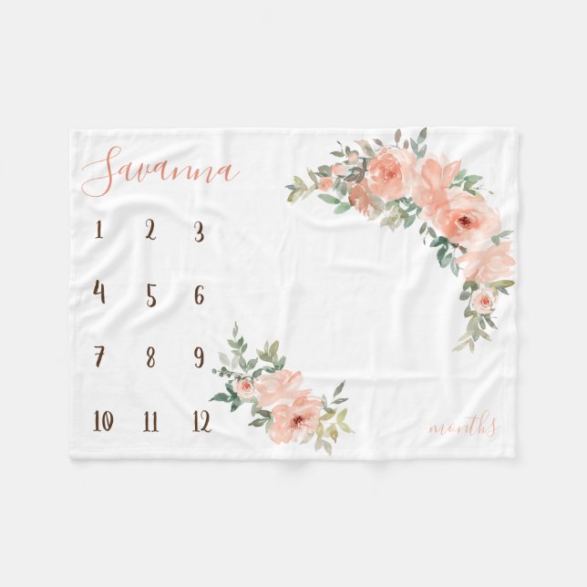 Couverture Polaire Aquarelle Boho - accessoire photo (Devant (Horizontal))