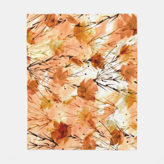 Couverture Polaire Aquarelle Botaniques : Motif Plante Vintage.