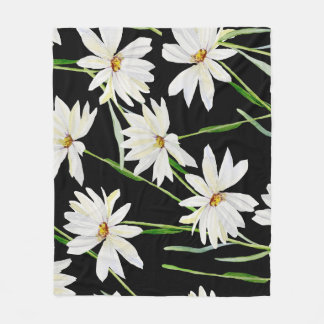 Couverture Polaire Aquarelle Chamomile : Impression botanique