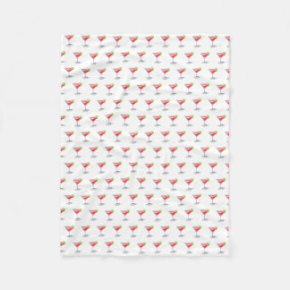 Couverture Polaire Aquarelle Cocktail cosmopolite Boisson