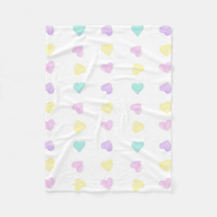 Couverture Polaire Aquarelle Convo Heartz Blond Pastel Blanket