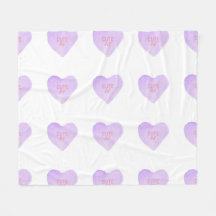 Aquarelle Convo Heartz CUTE AF Fleece Blanche