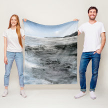 Aquarelle Côte Abstraite Rocky Beach Peinture