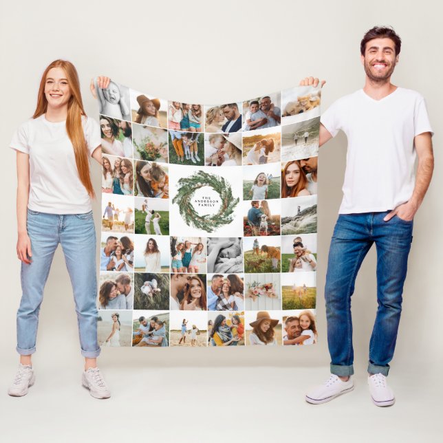 Couverture Polaire Aquarelle couronne élégante 38 photo famille moder (En situation)