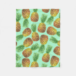 Couverture Polaire Aquarelle d'ananas 2