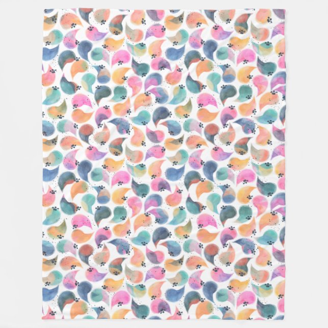 Couverture Polaire Aquarelle de la peau du poisson (Devant)