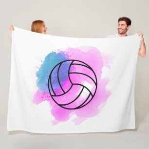 Couverture Polaire Aquarelle de volleyball
