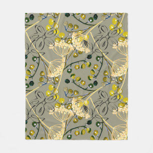 Couverture Polaire Aquarelle Design Vintage Motif transparent