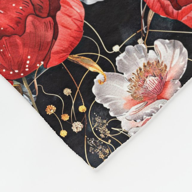 Couverture Polaire Aquarelle esquissée motif détaillé de délicieux (Coin)