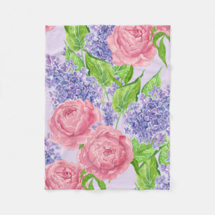 Couverture Polaire Aquarelle et lilas