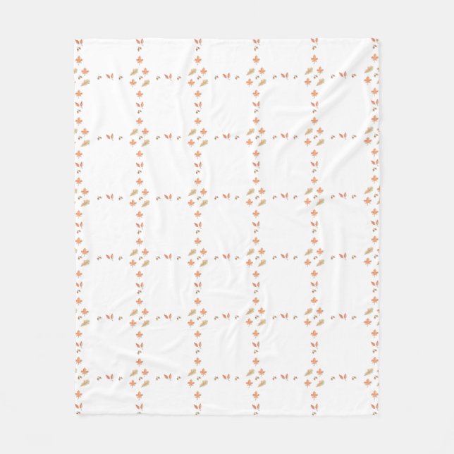 Couverture Polaire Aquarelle Feuillage d'automne (Devant)