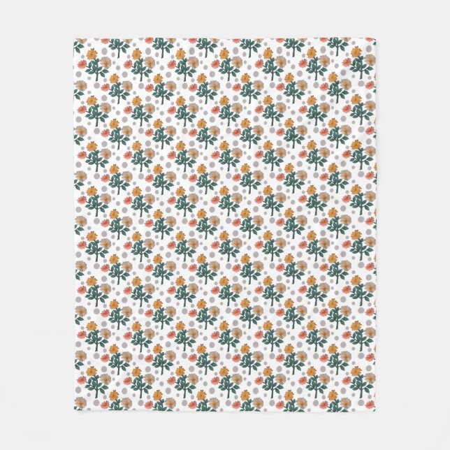 Couverture Polaire Aquarelle florale  (Devant)