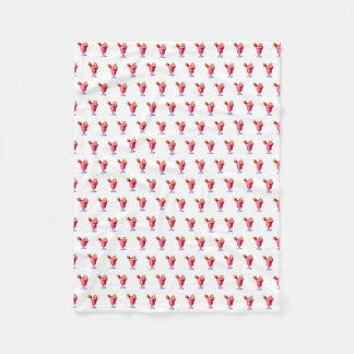 Couverture Polaire Aquarelle Fraise Cocktail Boisson