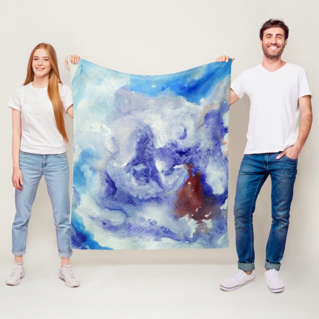 Couverture Polaire Aquarelle magique (En situation)