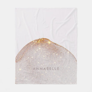 Couverture Polaire Aquarelle moderne en or girly formes simple élégan
