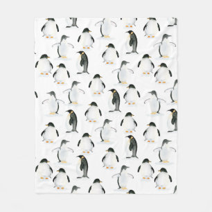 Couverture Polaire Aquarelle molle Pingouin Jeu