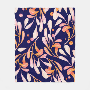 Couverture Polaire Aquarelle motif sans couture. Botanique rustique f