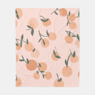 Couverture Polaire Aquarelle orange fruits sans couture motif