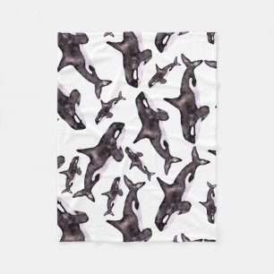 Couverture Polaire Aquarelle Orca