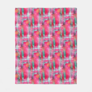 Couverture Polaire Aquarelle peinte par résumé d'éclat de Sun