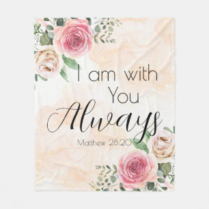 Couverture Polaire Aquarelle Roses Je suis toujours avec vous